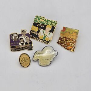 Vintage Lot of 5 BPOE Elks Lodge Lapel Pins Arizona California Pennsylvania